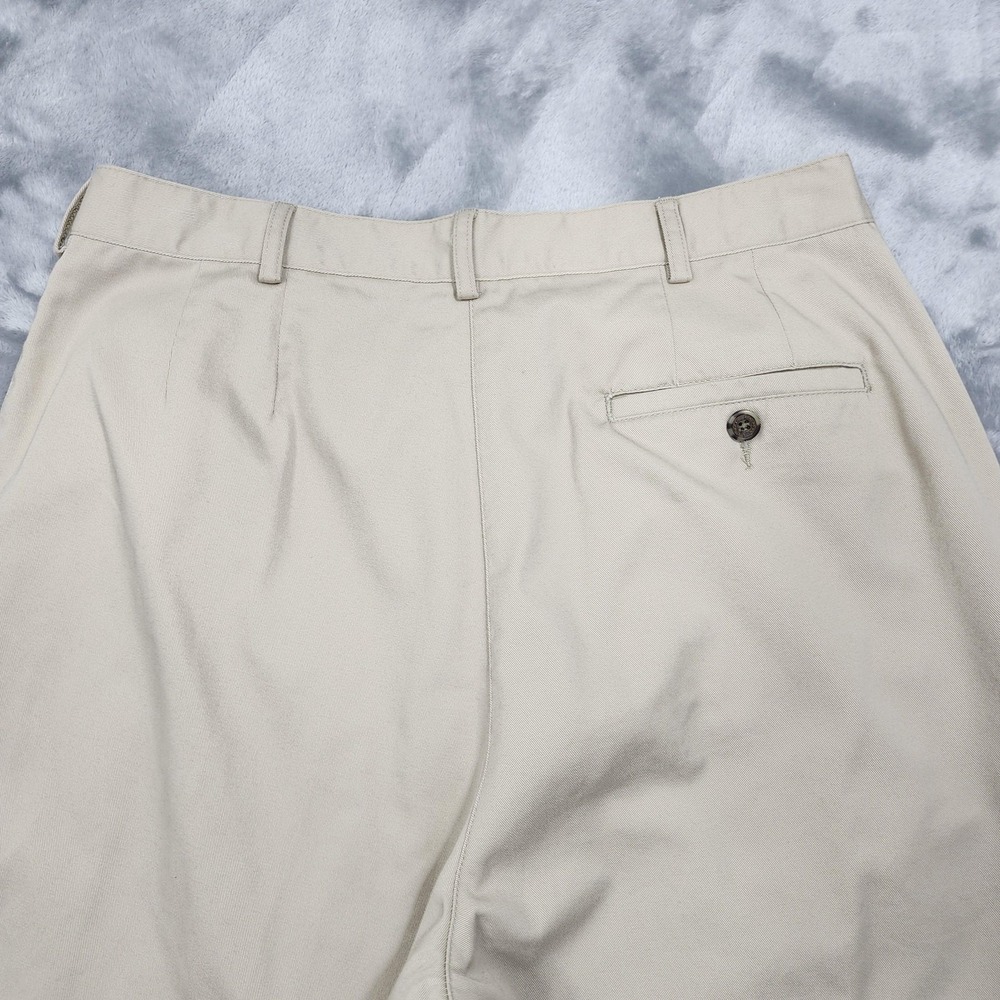 Vintage LL Bean Pants‎ Womens 16P PETITE Beige Pleated High Rise Tapered Chino - Picture 4 of 12
